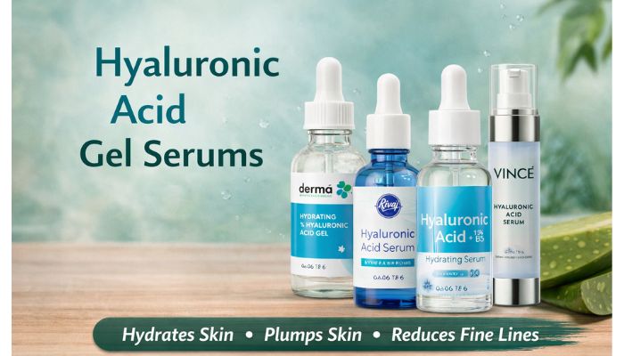 hyaluronic acid gel are best serums for oily skin in Pakistan for hydration