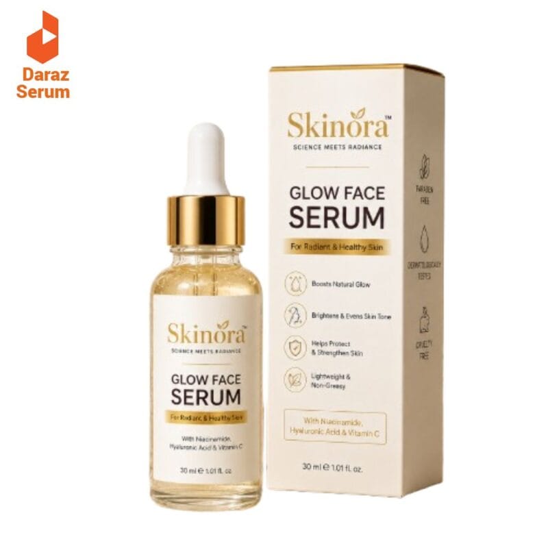Glow face with Skinora Serum