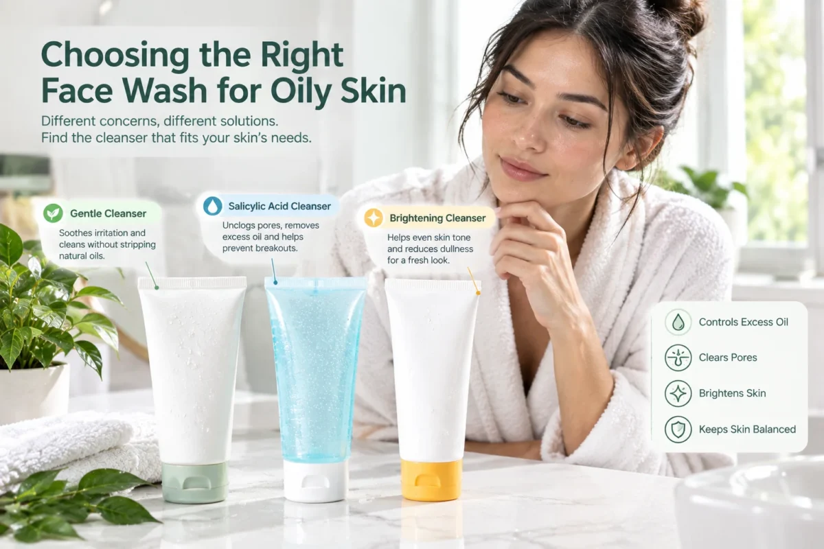 Choosing the right face wash for oily skin