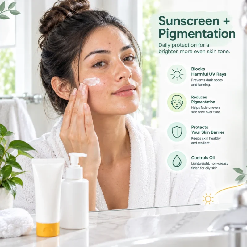 Sunscreen routine for oily skin and uneven skin tone